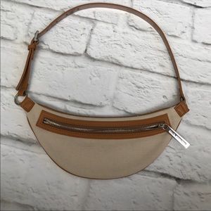 Michael Kors Fanny Waist Pack Canvas Leather Trim